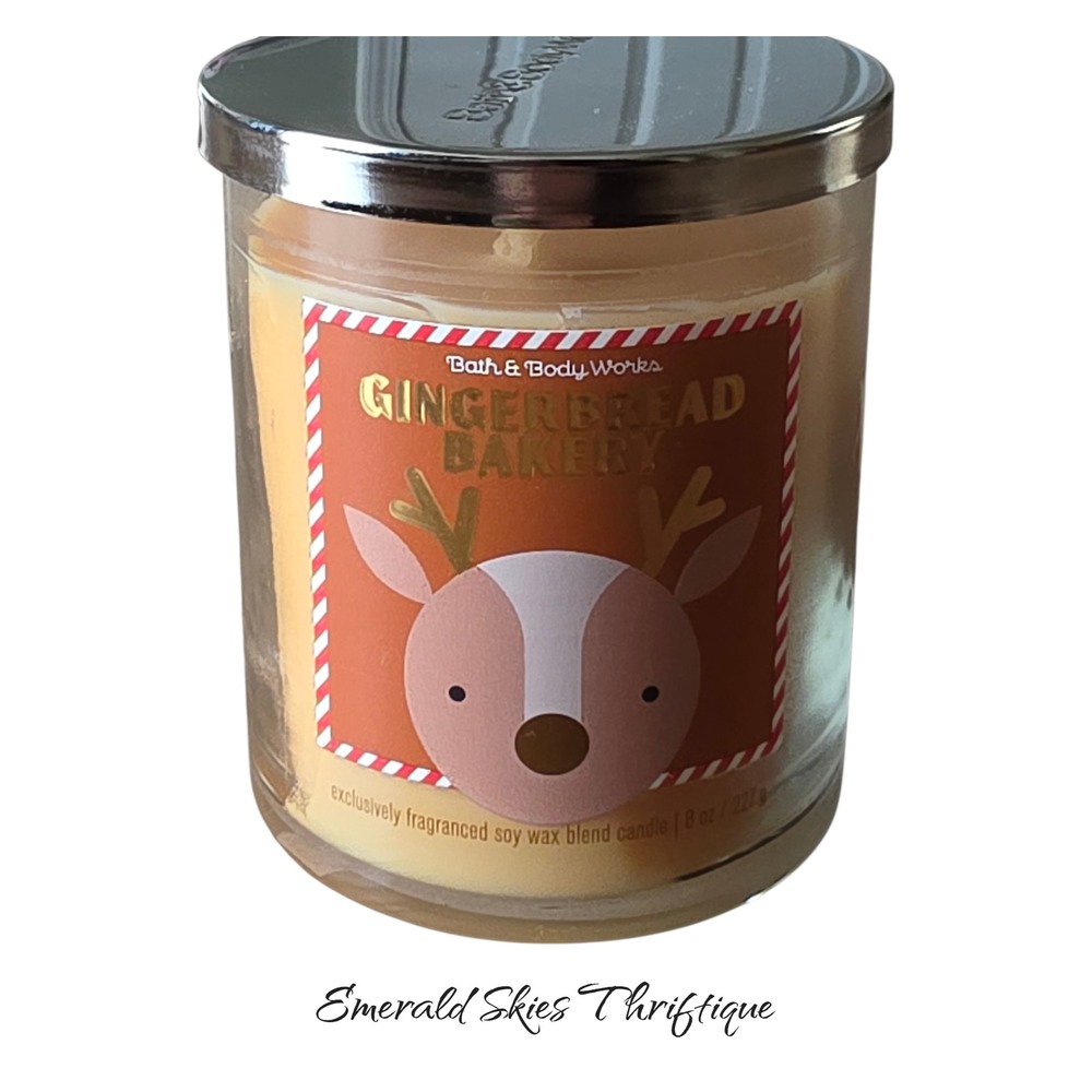NEW Gingerbread Bakery 30-50 hours Single Wick Candle 8 oz B&BW free ship